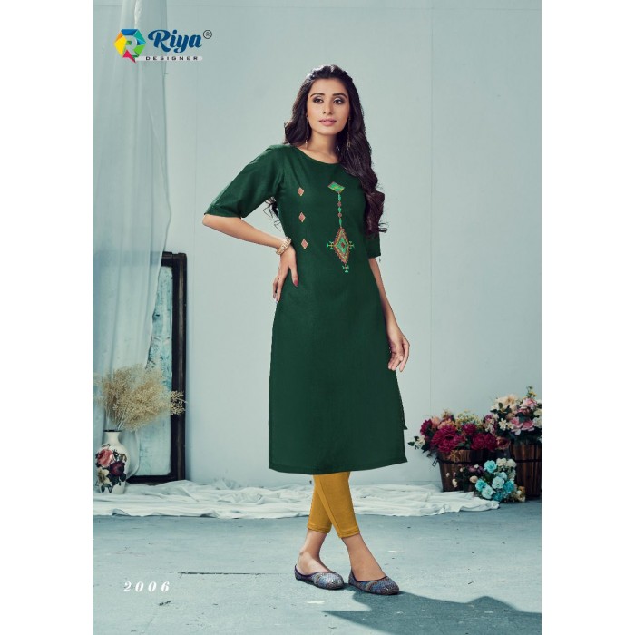 Riya Designer Aafreen Vol 2 Cotton Slub Kurtis
